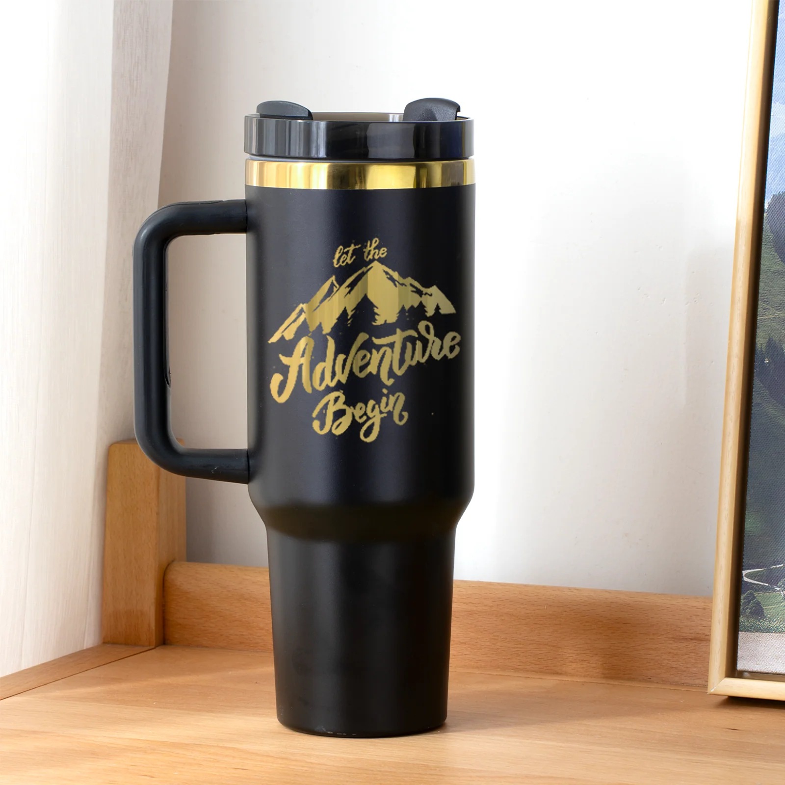Stainless Steel Tumbler with Handle (40oz) - Image 16