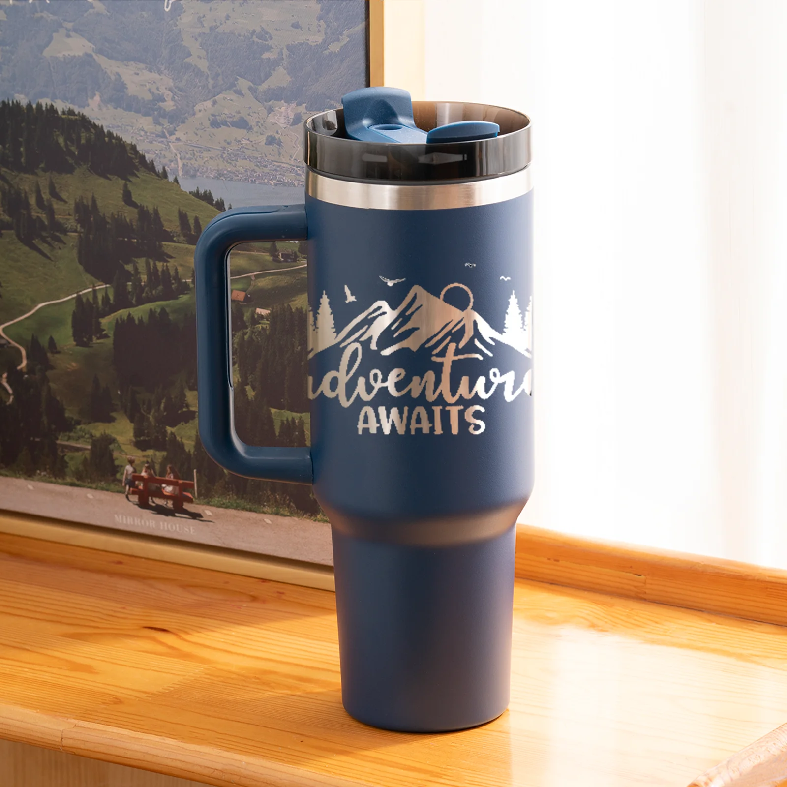 Stainless Steel Tumbler with Handle (40oz) - Image 25