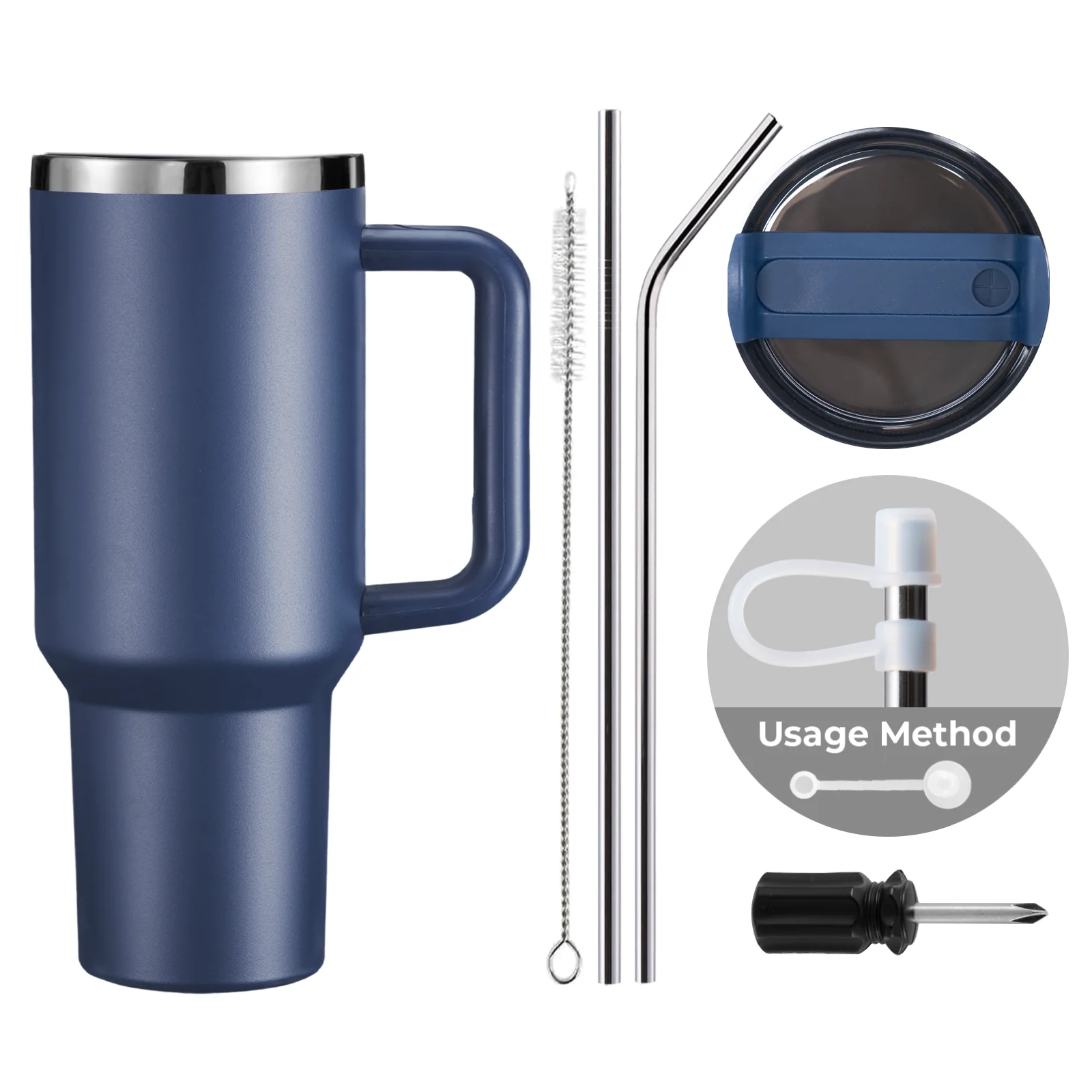 Stainless Steel Tumbler with Handle (40oz) - Image 26