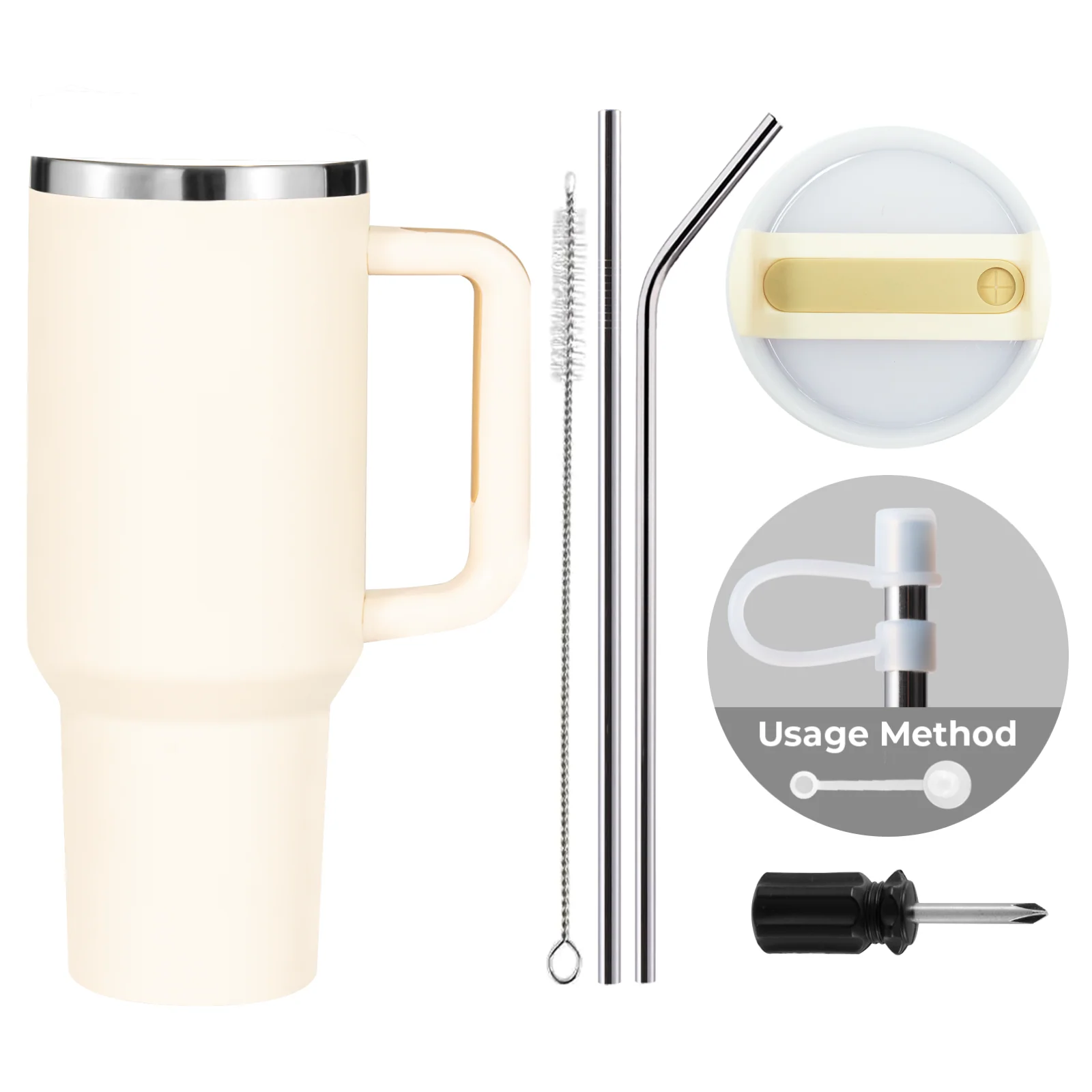 Stainless Steel Tumbler with Handle (40oz) - Image 29