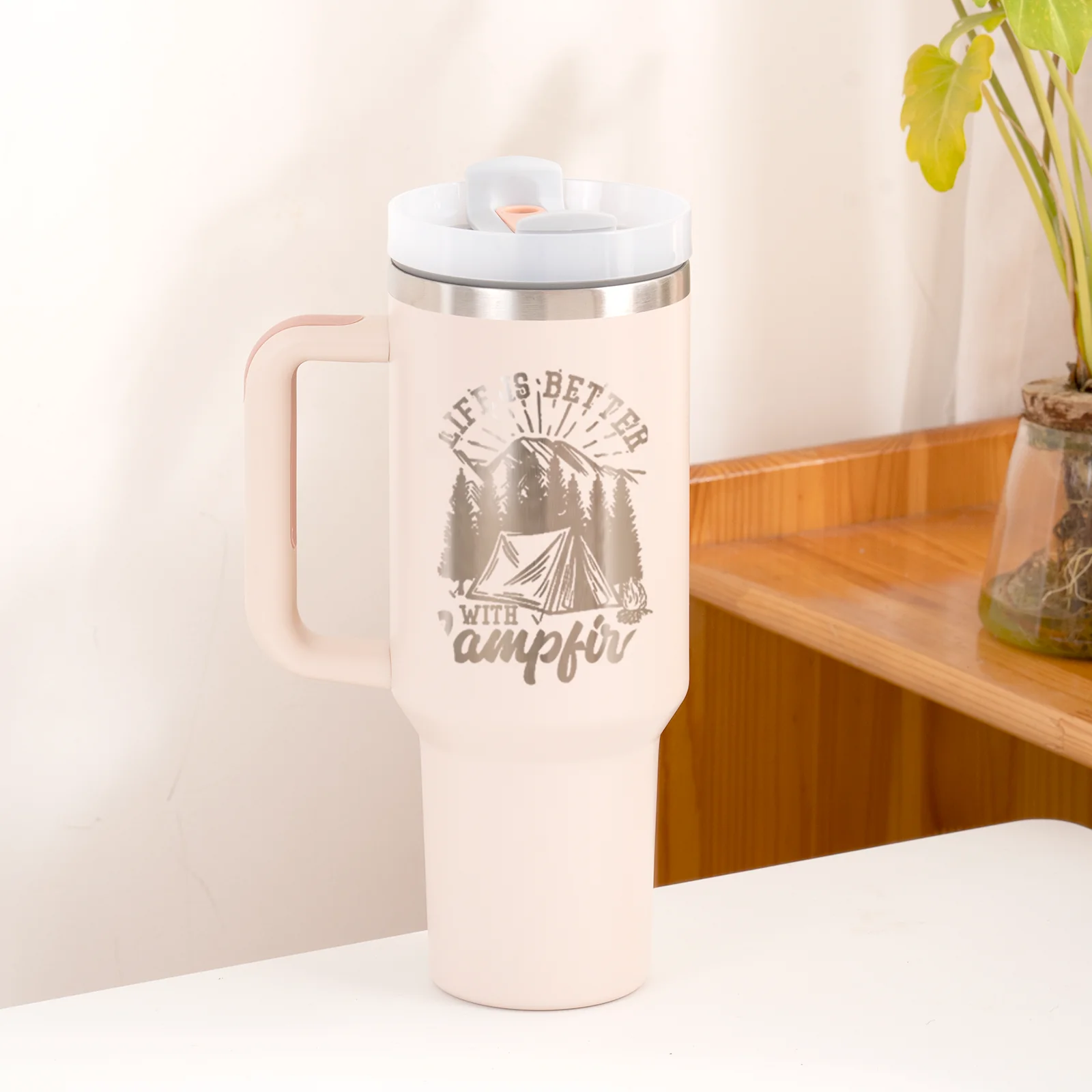 Stainless Steel Tumbler with Handle (40oz) - Image 31